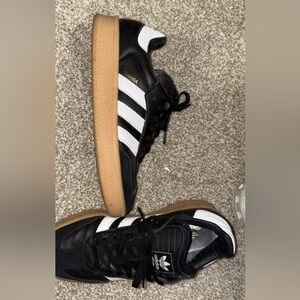 Adidas Samba Black and White with Gum Sole